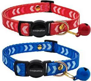 2 Pack Breakaway cat Collars with Bell,Safety Quick Release Pendant Cute Kitten Collar,Adjustable 20-30cm (Red+Navy, 20-30cm) 2 Pack Breakaway cat Collars with Bell,Safety Quick Release Pendant Cute Kitten Collar,Adjustable 20-30cm (Red+Navy, 20-30cm)