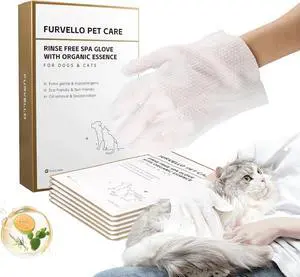 Pet Glove Wipes for Dogs & Cats, Rinse-Free, Individually Wrapped, 6 Count | 7 Plant Extracts, Extra-Thick Material, Hypoallergenic, Lick-Safe, Travel-Ready Pet Glove Wipes for Dogs & Cats, Rinse-Free, Individually Wrapped, 6 Count | 7 Plant Extracts, Extra-Thick Material, Hypoallergenic, Lick-Safe, Travel-Ready