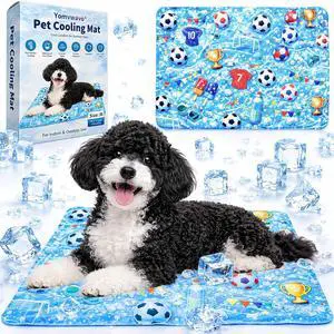 Dog Cooling Mat, Water-Activated Gel Ice Pad for Dogs&Cats, Self-Cooling Mat Soccer Fan Dog Gifts, Waterproof Wipe-Clean, Soccer-Themed Summer Beds for Outdoor&Indoor Medium/Small Pets Dog Cooling Mat, Water-Activated Gel Ice Pad for Dogs&Cats, Self-Cooling Mat Soccer Fan Dog Gifts, Waterproof Wipe-Clean, Soccer-Themed Summer Beds for Outdoor&Indoor Medium/Small Pets