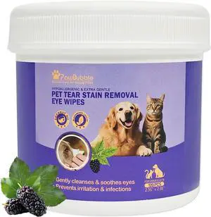 Eye Wipes for Dogs & Cats, Gentle Tear Stain Remover, 120 Count Eye Wipes for Dogs & Cats, Gentle Tear Stain Remover, 120 Count