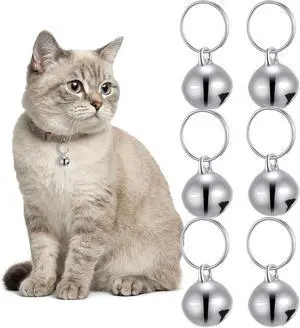 6 Pcs Bell for Cat Collar, Stainless Steel Small Pet Bells Small Bell for Cat Collar Jingle Bells for Pets Collars Charm, Anti-Lost Training, 1/2-Inch, Silver 6 Pcs Bell for Cat Collar, Stainless Steel Small Pet Bells Small Bell for Cat Collar Jingle Bells for Pets Collars Charm, Anti-Lost Training, 1/2-Inch, Silver