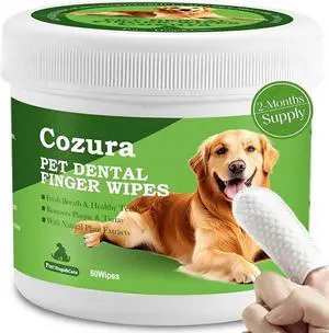 Dog Dental Wipes for Teeth Cleaning - Removes Plaque & Tartar, Effective Toothbrush & Toothpaste Alternative Kit Finger Pet Dental Care Pads, Fresh Breath for Dogs & Cats - 60ct, Unscented Dog Dental Wipes for Teeth Cleaning - Removes Plaque & Tartar, Effective Toothbrush & Toothpaste Alternative Kit Finger Pet Dental Care Pads, Fresh Breath for Dogs & Cats - 60ct, Unscented