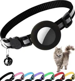 Airtag Cat Collar Breakaway, Reflective Collar with Air Tag Holder | Safety Breakaway Buckle,Apple Airtag Holder,Reflective Strip,Bell,Adjustable Size to Fit Different Cats kitten,Lightweight Airtag Cat Collar Breakaway, Reflective Collar with Air Tag Holder | Safety Breakaway Buckle,Apple Airtag Holder,Reflective Strip,Bell,Adjustable Size to Fit Different Cats kitten,Lightweight