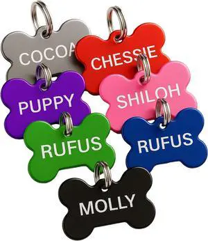 Pet ID Tag Custom for Dog Cat Personalized | Many Shapes and Colors to Choose from | Made in USA | Strong Anodized Aluminum (Large, Bone) Pet ID Tag Custom for Dog Cat Personalized | Many Shapes and Colors to Choose from | Made in USA | Strong Anodized Aluminum (Large, Bone)