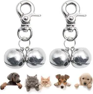 Bells for Dog Collars - 2 Pack Pet Hanging Ring Bell Accessories for Dog & Cat, Pet Pendant Collar Charm with Heavy Duty Snap Clips Bells for Dog Collars - 2 Pack Pet Hanging Ring Bell Accessories for Dog & Cat, Pet Pendant Collar Charm with Heavy Duty Snap Clips