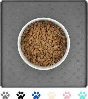 Grey Pet Placemat for Dog and Cat, Waterproof Non-Slip Silicone Feeding Bowl Mat Prevent Food and Water Overflow, Puppy Dish Feeder Fountain Trays Suitable for Medium and Small Pets Grey Pet Placemat for Dog and Cat, Waterproof Non-Slip Silicone Feeding Bowl Mat Prevent Food and Water Overflow, Puppy Dish Feeder Fountain Trays Suitable for Medium and Small Pets