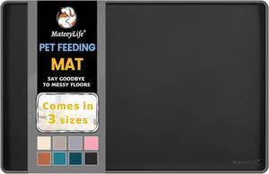 Silicone Cat & Dog Food Mat for Floors Waterproof, Anti-Slip Dog Bowl Mats for Food and Water, Pet Feeding Mats with Lip to Prevent Spills, Pet Placemat for Messy Drinkers to Protect Floors Silicone Cat & Dog Food Mat for Floors Waterproof, Anti-Slip Dog Bowl Mats for Food and Water, Pet Feeding Mats with Lip to Prevent Spills, Pet Placemat for Messy Drinkers to Protect Floors
