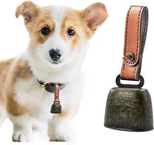Dog Cats Collar Bell with PU Leather Button Strap, Bronze Pet Anti-Lost Bells Tracker Noise Maker for Pet Pendant Decorative Accessories Dog Cats Collar Bell with PU Leather Button Strap, Bronze Pet Anti-Lost Bells Tracker Noise Maker for Pet Pendant Decorative Accessories