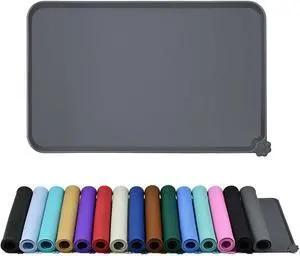 Silicone Pet Feeding Mat - Waterproof & Non-Slip Dog Cat Placemat | High Raised Edges Prevent Food & Water Spills to Protect Floors, Easy to Clean, Fit for Dog Cat Bowls Silicone Pet Feeding Mat - Waterproof & Non-Slip Dog Cat Placemat | High Raised Edges Prevent Food & Water Spills to Protect Floors, Easy to Clean, Fit for Dog Cat Bowls