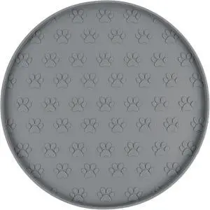 Silicone Pet Food Mat Dog Cat Feeding Bowl Mats Grey | Waterproof Non-Slip Feeding Bowl Mat with Raised Edge, Prevents Residue from Spilling onto the Floor, 1 Pack Silicone Pet Food Mat Dog Cat Feeding Bowl Mats Grey | Waterproof Non-Slip Feeding Bowl Mat with Raised Edge, Prevents Residue from Spilling onto the Floor, 1 Pack