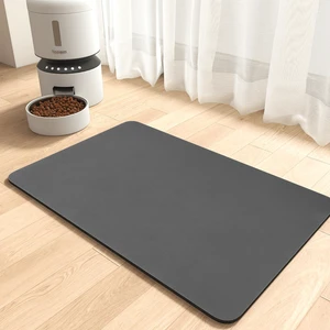 Absorbent Pet Feeding Mat-No Stains Pet Mat for Food and Water Bowl-Quick Dry Cat & Dog Food Mat Water Dispenser Mat-Pet Supplies Mat-Dog Water Bowl Mat for Messy Drinker,Darkgrey,12"x19" Absorbent Pet Feeding Mat-No Stains Pet Mat for Food and Water Bowl-Quick Dry Cat & Dog Food Mat Water Dispenser Mat-Pet Supplies Mat-Dog Water Bowl Mat for Messy Drinker,Darkgrey,12"x19"