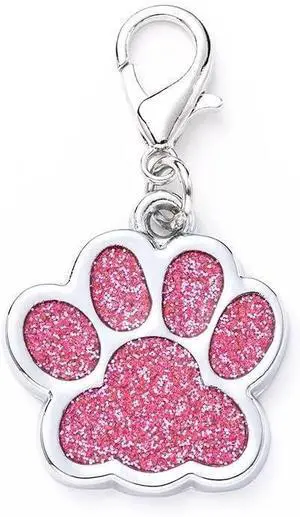 Cute Personalized Pet Name Tags for Cats/Dogs - Glitter Custom pet id tag, Dog id Tags Engraved for Pets, Customizable cat tag, pet Collar Charms, Dog Name tag (Paw-Shaped-Small: Pink) Cute Personalized Pet Name Tags for Cats/Dogs - Glitter Custom pet id tag, Dog id Tags Engraved for Pets, Customizable cat tag, pet Collar Charms, Dog Name tag (Paw-Shaped-Small: Pink)