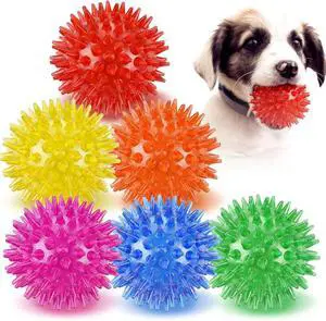6 Pack Squeaky Spiky Dog Balls, Puppy Chew Toys for Teething, Small | Food-grade TPR Rubber Durable, Interactive Fetch Floating Dog Pool Ball Toy for Chewers for Small Medium 6 Pack Squeaky Spiky Dog Balls, Puppy Chew Toys for Teething, Small | Food-grade TPR Rubber Durable, Interactive Fetch Floating Dog Pool Ball Toy for Chewers for Small Medium