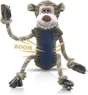 Funny Plush Dog Chew Toys, Squeaky Dog Toys, Interactive Tug of War Puppy Toys, Stuffed Dog Toys for Small, Medium and Large Dogs - Monkey Funny Plush Dog Chew Toys, Squeaky Dog Toys, Interactive Tug of War Puppy Toys, Stuffed Dog Toys for Small, Medium and Large Dogs - Monkey