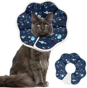 Cat Cone Soft, Adjustable Recovery E-Collar for Pet Neck Size 9.5 in | Lightweight, Waterproof, Easy to Clean, Fits Kittens, Puppies, Rabbits after Surgery or Grooming, Prevents Licking Wounds Cat Cone Soft, Adjustable Recovery E-Collar for Pet Neck Size 9.5 in | Lightweight, Waterproof, Easy to Clean, Fits Kittens, Puppies, Rabbits after Surgery or Grooming, Prevents Licking Wounds