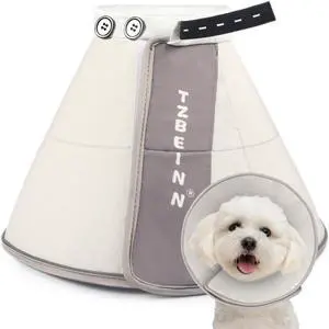 Soft Dog Cone Collar Alternative, Comfortable Elizabethan Dog Neck Pillow Cone for Medium Dogs (Maltese Bichon), Protective Adjustable Head Recovery Cone After Surgery Anti Licking Soft Dog Cone Collar Alternative, Comfortable Elizabethan Dog Neck Pillow Cone for Medium Dogs (Maltese Bichon), Protective Adjustable Head Recovery Cone After Surgery Anti Licking