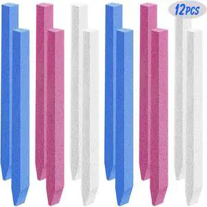 12 Pcs Stone Nail File Pumice Stone Stick Nail Cuticle Pusher Rock for Fingernail Toenail Buffing Tools for Home Salon 12 Pcs Stone Nail File Pumice Stone Stick Nail Cuticle Pusher Rock for Fingernail Toenail Buffing Tools for Home Salon