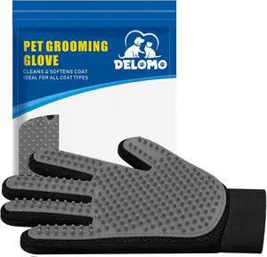 Pet Hair Removal Glove with 255 Silicone Tips for Dogs & Cats, Right Gray | 2-in-1 Deshedding & Massage Mitt, 5-Finger Flexible Design, for Bathing & Grooming, Safe for Long/Short/Curly Hair Pets Pet Hair Removal Glove with 255 Silicone Tips for Dogs & Cats, Right Gray | 2-in-1 Deshedding & Massage Mitt, 5-Finger Flexible Design, for Bathing & Grooming, Safe for Long/Short/Curly Hair Pets