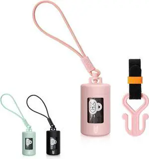 Retractable Dog Poop Bag Dispenser and Waste Bag Holder Kit - Pink | Lightweight, Stretchy Strap Fits Any Dog Leash, Leak-Proof Bag Starter Roll Included, Dog Essentials for Walking and Travel Retractable Dog Poop Bag Dispenser and Waste Bag Holder Kit - Pink | Lightweight, Stretchy Strap Fits Any Dog Leash, Leak-Proof Bag Starter Roll Included, Dog Essentials for Walking and Travel