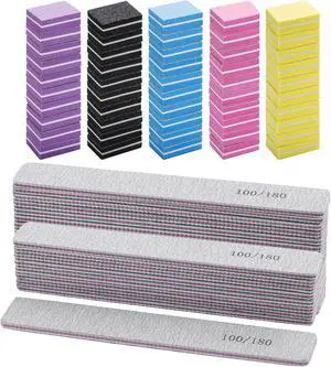 25 Pcs Nail Files for Acrylic Nails and 50 Pcs Mini Buffer Block File, 100/180 Grit Nail Buffer Double Sides Emery Boards Fingernail Files 25 Pcs Nail Files for Acrylic Nails and 50 Pcs Mini Buffer Block File, 100/180 Grit Nail Buffer Double Sides Emery Boards Fingernail Files