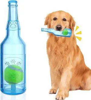Water Bottle Dog Toy for Aggressive Chewers, Cute Squeaky Indestructible Water Bottle Dogs Chew Toys for Medium/Small Dogs Interactive Dog Toys to Exercise and Accompany (Blue) Water Bottle Dog Toy for Aggressive Chewers, Cute Squeaky Indestructible Water Bottle Dogs Chew Toys for Medium/Small Dogs Interactive Dog Toys to Exercise and Accompany (Blue)