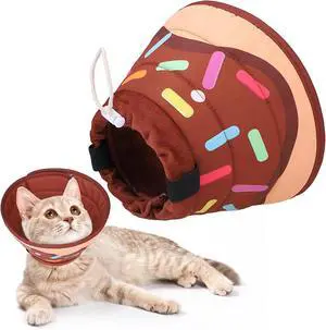 Cat Cone Collar Soft, Adjustable Cat Cones to Stop Licking, Foldable Donut Water Resistant Pet Recovery Neck E Collars After Surgery, Kitten Elizabethan Collar for Small to Large Cats,Brown S Cat Cone Collar Soft, Adjustable Cat Cones to Stop Licking, Foldable Donut Water Resistant Pet Recovery Neck E Collars After Surgery, Kitten Elizabethan Collar for Small to Large Cats,Brown S