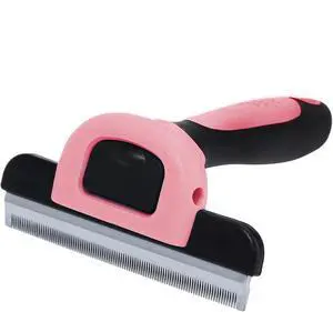 Dog and Cat Deshedding Brush, Minimizes Shedding, Enhances Coat Health, Gentle on Skin, Suitable for Rabbits & Ferrets, 4" Steel Blade Dog and Cat Deshedding Brush, Minimizes Shedding, Enhances Coat Health, Gentle on Skin, Suitable for Rabbits & Ferrets, 4" Steel Blade