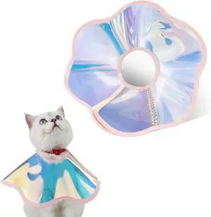 Cat Cone Collar, Laser Folding Elizabeth Collar for Dogs and Cats to Stop Licking Scratching Wounds Soft Lightweight Waterproof Cat Recovery Collar After Surgery (Pink, L) Cat Cone Collar, Laser Folding Elizabeth Collar for Dogs and Cats to Stop Licking Scratching Wounds Soft Lightweight Waterproof Cat Recovery Collar After Surgery (Pink, L)