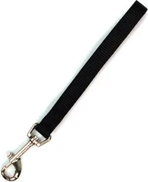 Dog Training Leash, 9 Inch Tab Lead for Obedience, Recall, and Agility Training, Made in The USA, Black Dog Training Leash, 9 Inch Tab Lead for Obedience, Recall, and Agility Training, Made in The USA, Black