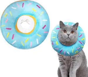 Cat Cone Collar Soft, Cat Donut Collar, Adjustable Cat Surgery Collar for Wound Healing, Elizabeth Collars are Suitable for Cats, Kittens, Puppies, Puppies After Surgery (Blue, M) Cat Cone Collar Soft, Cat Donut Collar, Adjustable Cat Surgery Collar for Wound Healing, Elizabeth Collars are Suitable for Cats, Kittens, Puppies, Puppies After Surgery (Blue, M)