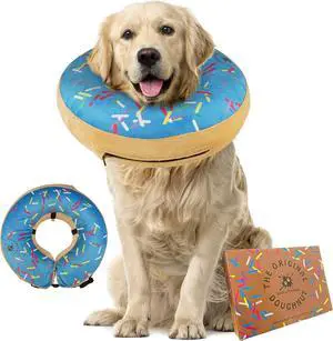 Dog Donut Collar | Great Alternative to a Traditional Plastic Cone or a Soft Recovery Collar | Our Inflatable Recovery Collar is an Excellent Choice After Surgery | Made for Large Dogs (Blue) Dog Donut Collar | Great Alternative to a Traditional Plastic Cone or a Soft Recovery Collar | Our Inflatable Recovery Collar is an Excellent Choice After Surgery | Made for Large Dogs (Blue)