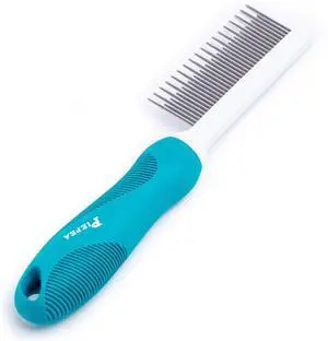 Pet Comb, Long & Short Stainless Steel Teeth Grooming Comb for Dogs & Cats | Pets Hair Detangling Comb, Fine Teeth, Non-Slip Handle, Remove Tangles, Mats, Knots & Loose Fur from Undercoat, Shedding To Pet Comb, Long & Short Stainless Steel Teeth Grooming Comb for Dogs & Cats | Pets Hair Detangling Comb, Fine Teeth, Non-Slip Handle, Remove Tangles, Mats, Knots & Loose Fur from Undercoat, Shedding To
