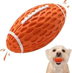Puppy Toy, Interactive Squeaky Dog Ball Toys for Small Dogs | Bacon-Flavored Mini Football, Natural Rubber Dog Chew Toy for Aggressive Chewers, Designed for Fetch and Water Floating Puppy Toy, Interactive Squeaky Dog Ball Toys for Small Dogs | Bacon-Flavored Mini Football, Natural Rubber Dog Chew Toy for Aggressive Chewers, Designed for Fetch and Water Floating