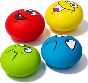 Squeaky Dog Toys for Small Dogs, Mini Breeds, 2.2" Flat Latex Ball | 2.2"*2.2"*1.3", Flat Squeak Dog Balls 4pcs, Small Puppy Toy with Squeaker, Soft Rubber Dog Squeaky Toys for Indoor, Outdoor Squeaky Dog Toys for Small Dogs, Mini Breeds, 2.2" Flat Latex Ball | 2.2"*2.2"*1.3", Flat Squeak Dog Balls 4pcs, Small Puppy Toy with Squeaker, Soft Rubber Dog Squeaky Toys for Indoor, Outdoor