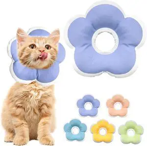 Cat Cone Collar Soft, Waterproof Floral Recovery Cone, Purple, XS | Stops Licking After Surgery, Adjustable Soft Elizabeth Collar, Wound Healing, Flower Shape Recovery Collar Cat Cone Collar Soft, Waterproof Floral Recovery Cone, Purple, XS | Stops Licking After Surgery, Adjustable Soft Elizabeth Collar, Wound Healing, Flower Shape Recovery Collar