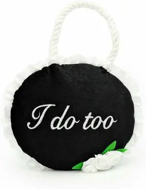 Wedding Toy Cute Plush - I Do Too Wedding Sign | Dog Squeaky Toy to Keep Them Busy, for Small, Medium, & Large Dogs, Pet Products, Gift for All Breeds, 2 Round Squeakers Wedding Toy Cute Plush - I Do Too Wedding Sign | Dog Squeaky Toy to Keep Them Busy, for Small, Medium, & Large Dogs, Pet Products, Gift for All Breeds, 2 Round Squeakers