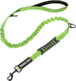 5.2-6 Ft Retractable Reflective Dog Leash Strong Bungee Shock Absorbing Dog Leash with Car Seatbelt and Double Padded Handle for Medium Large Dogs 5.2-6 Ft Retractable Reflective Dog Leash Strong Bungee Shock Absorbing Dog Leash with Car Seatbelt and Double Padded Handle for Medium Large Dogs