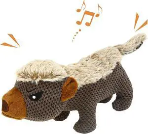 Dog Plush Toys for Aggressive Chewers, Indestructible Dog Squeaky Toys with Crinkle Paper, Durable Teething Chew Toys for Medium and Large Breed (Grey) Dog Plush Toys for Aggressive Chewers, Indestructible Dog Squeaky Toys with Crinkle Paper, Durable Teething Chew Toys for Medium and Large Breed (Grey)