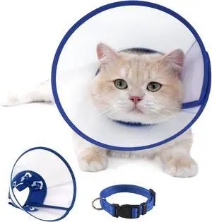 Cat Cone Recovery Collar, Adjustable Elizabethan Collar for Cats to Stop Licking After Surgery, Soft Comfortable Pet Cone for Neck Girth 7.5''-9.0'' Cat Cone Recovery Collar, Adjustable Elizabethan Collar for Cats to Stop Licking After Surgery, Soft Comfortable Pet Cone for Neck Girth 7.5''-9.0''