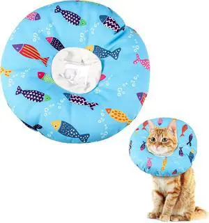 Cat Cone Collar Soft Cute Adjustable Cat Donut Recovery Collar | Elizabethan Cats Cones to Stop Licking Comfortable Anti-Bite Neck Cone for Pet Kittens After Surgery Cat Cone Collar Soft Cute Adjustable Cat Donut Recovery Collar | Elizabethan Cats Cones to Stop Licking Comfortable Anti-Bite Neck Cone for Pet Kittens After Surgery