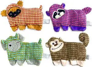 Cute No Stuffing Dog Toy for Small, Medium Breeds, Fun for Indoor Puppies with Soft Squeaker and Crinkle Paper, No Mess Chew and Play (4 Pack) Cute No Stuffing Dog Toy for Small, Medium Breeds, Fun for Indoor Puppies with Soft Squeaker and Crinkle Paper, No Mess Chew and Play (4 Pack)
