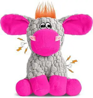 Stuffed Dog Squeak Toys, Tough Crinkle Stuffed Animal Squeaky Interactive Toys, Dog Chew Toys for Puppy, Small, Middle, Plush Chew Toys Pink Donkey Stuffed Dog Squeak Toys, Tough Crinkle Stuffed Animal Squeaky Interactive Toys, Dog Chew Toys for Puppy, Small, Middle, Plush Chew Toys Pink Donkey