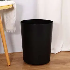 Mainstays 5 Gallon Plastic Wastebasket, Open Top, Matte Black Mainstays 5 Gallon Plastic Wastebasket, Open Top, Matte Black
