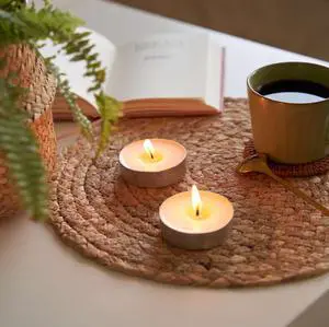 Mainstays White Unscented Indoor/Outdoor Oversized Tealight Candles,6 Count Mainstays White Unscented Indoor/Outdoor Oversized Tealight Candles,6 Count