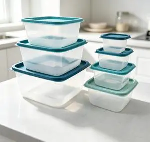 Mainstays 14 Piece Teal Plastic Food Storage Set, Teal Ombre, Ideal Use for Meal Prep and Batch Cooking Mainstays 14 Piece Teal Plastic Food Storage Set, Teal Ombre, Ideal Use for Meal Prep and Batch Cooking