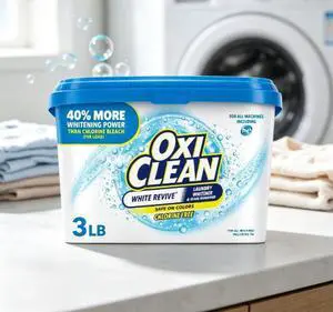 OxiClean White Revive Laundry Whitener and Laundry Stain Remover Powder, 3 lb OxiClean White Revive Laundry Whitener and Laundry Stain Remover Powder, 3 lb