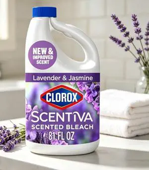 Clorox Scentiva Scented Bleach, Lavender & Jasmine, 81 fl oz Clorox Scentiva Scented Bleach, Lavender & Jasmine, 81 fl oz