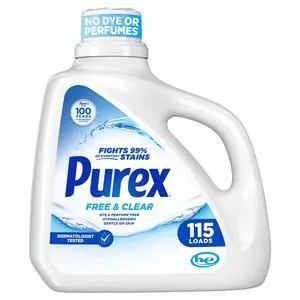 Purex Free & Clear Liquid Detergent, Sensitive Skin, 150 fl oz, 115 loads Purex Free & Clear Liquid Detergent, Sensitive Skin, 150 fl oz, 115 loads