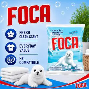 Foca Powder Laundry Detergent for Tough Stains, Enzyme Formula, 4.40 lbs Foca Powder Laundry Detergent for Tough Stains, Enzyme Formula, 4.40 lbs