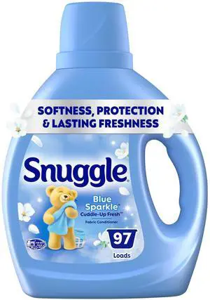 Snuggle Liquid Fabric Softener, Cuddle-Up Fresh Blue Sparkle, 66 oz, 97 Loads Snuggle Liquid Fabric Softener, Cuddle-Up Fresh Blue Sparkle, 66 oz, 97 Loads